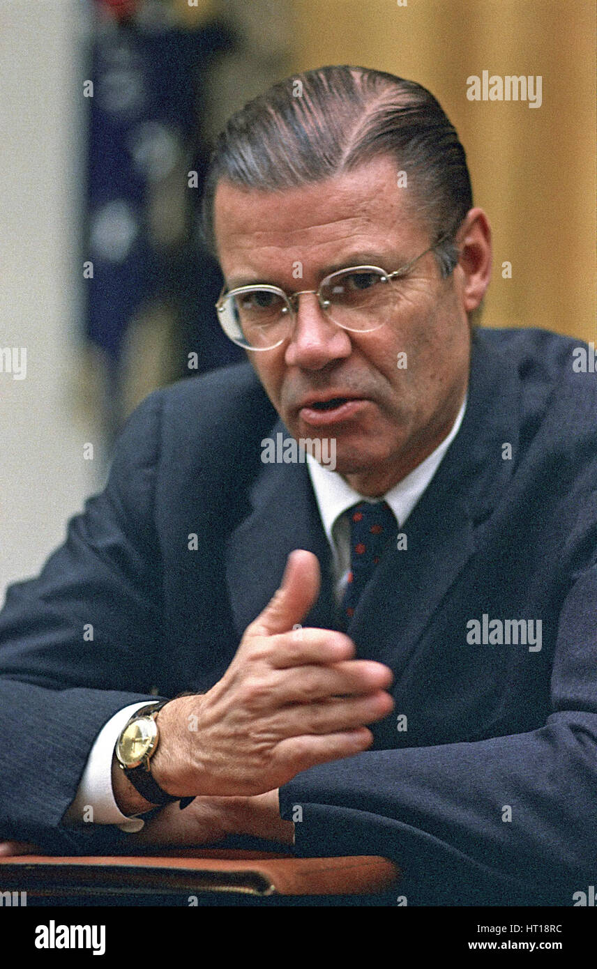 ROBERT McNAMARA (1916-2009) als US-Verteidigungsminister im Jahr 1967 Stockfoto