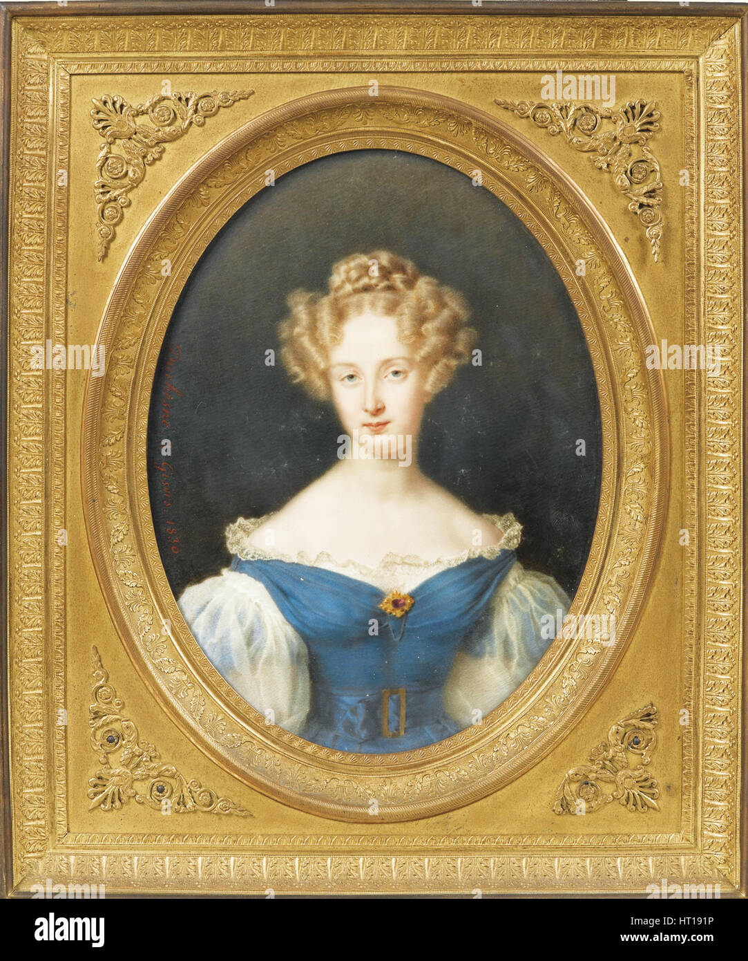 Prinzessin Louise von Orléans (1812-1850), später Königin der Belgier, 1830. Artist: Duchesne, Jean Baptiste Joseph (1770-1856) Stockfoto