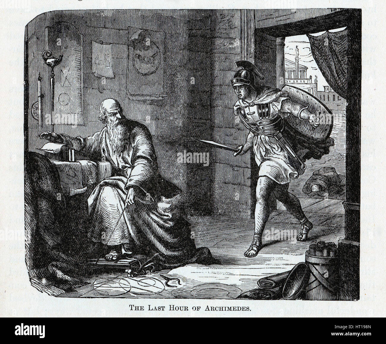 Die letzte Stunde des Archimedes, 1882. Künstler: anonym Stockfoto