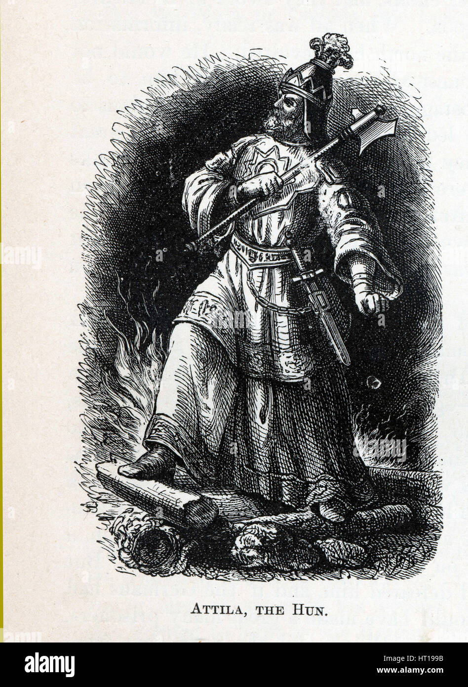 Attila der Hunne, 1882. Künstler: anonym Stockfoto
