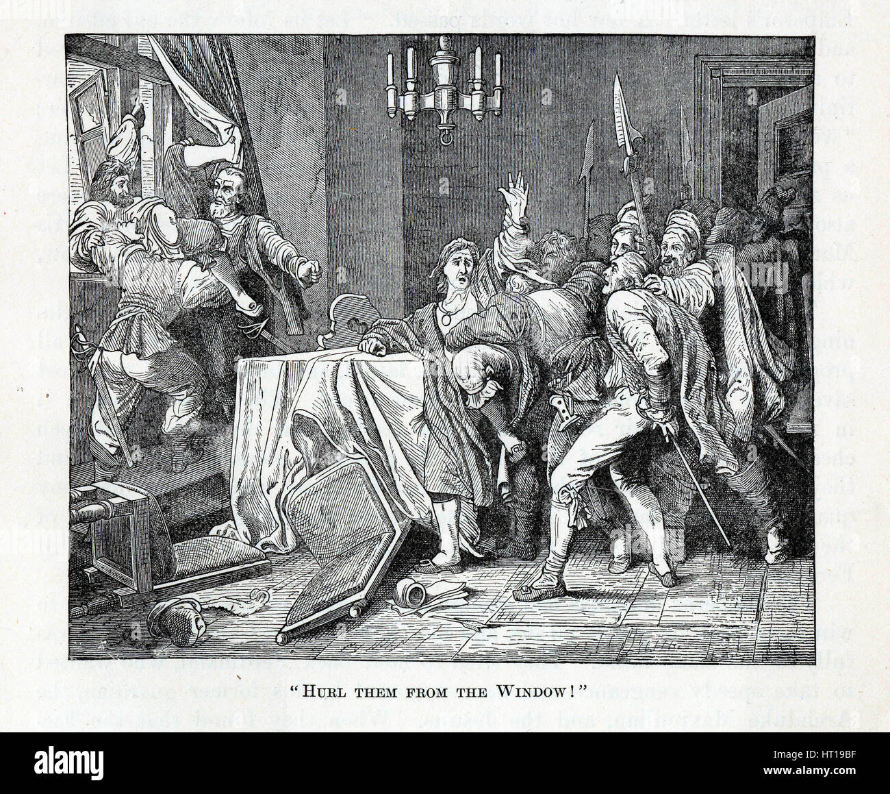 Sie aus dem Fenster zu schleudern!, 1882. Künstler: anonym Stockfoto