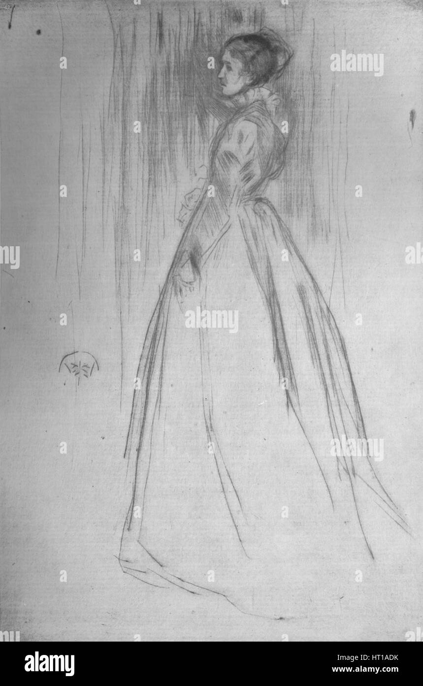 "Die Samtkleid (Frau Leyland)', 1873, (1904). Künstler: James Abbott McNeill Whistler. Stockfoto