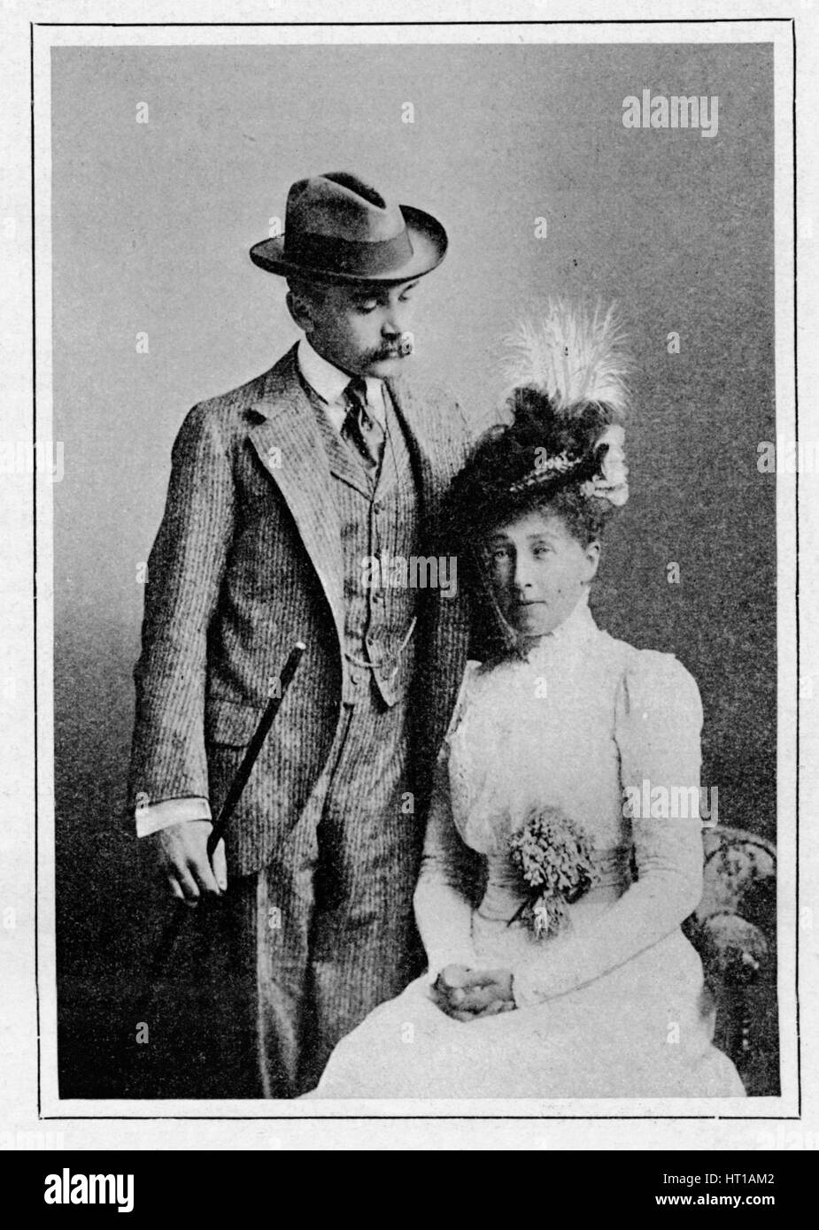 "Prinzessin Stephanie von Österreich und Graf Lonyay" c1903, (1903). Künstler: Lambert Western & Sohn. Stockfoto