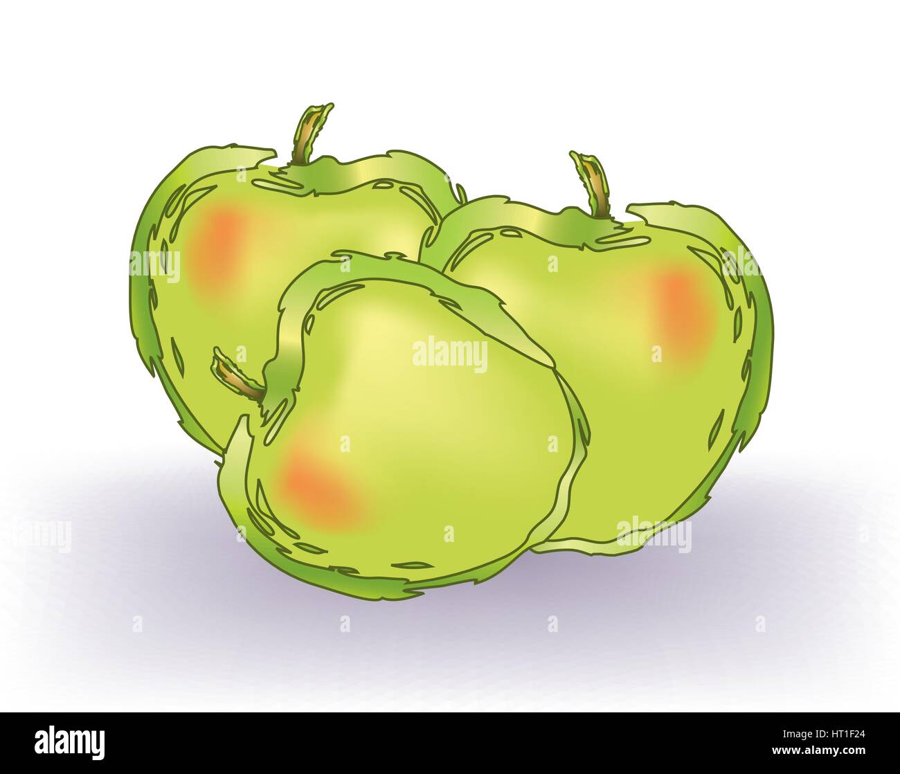 Schmackhafte Äpfel Stock Vektor