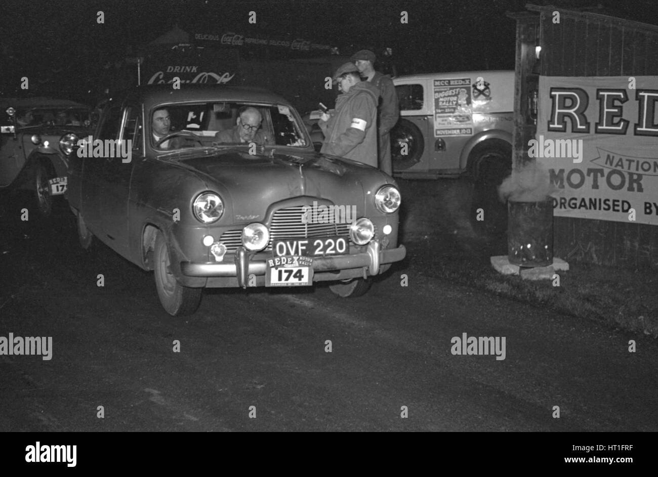 Ford Zephyr, J.Risk und P.Wren 1954 Redex Rallye. Stockfoto