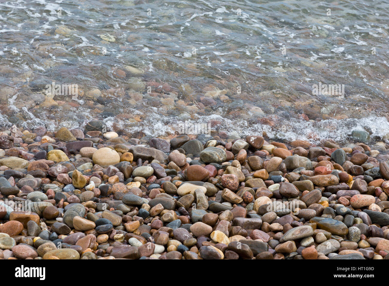 Kiesstrand am Spey Bay in Moray Schottland Stockfoto
