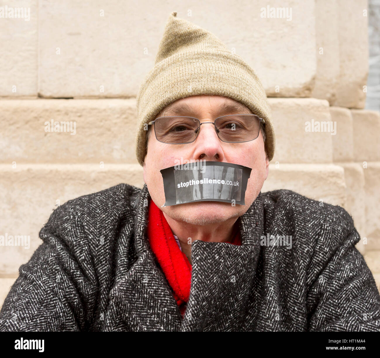 Stoppen Sie die Stille. Eine Kampagne wurde gestartet, in London, für Menschen einzutreten, deren Stimme in der Brexit-Prozess gehört werden wollen. Stockfoto