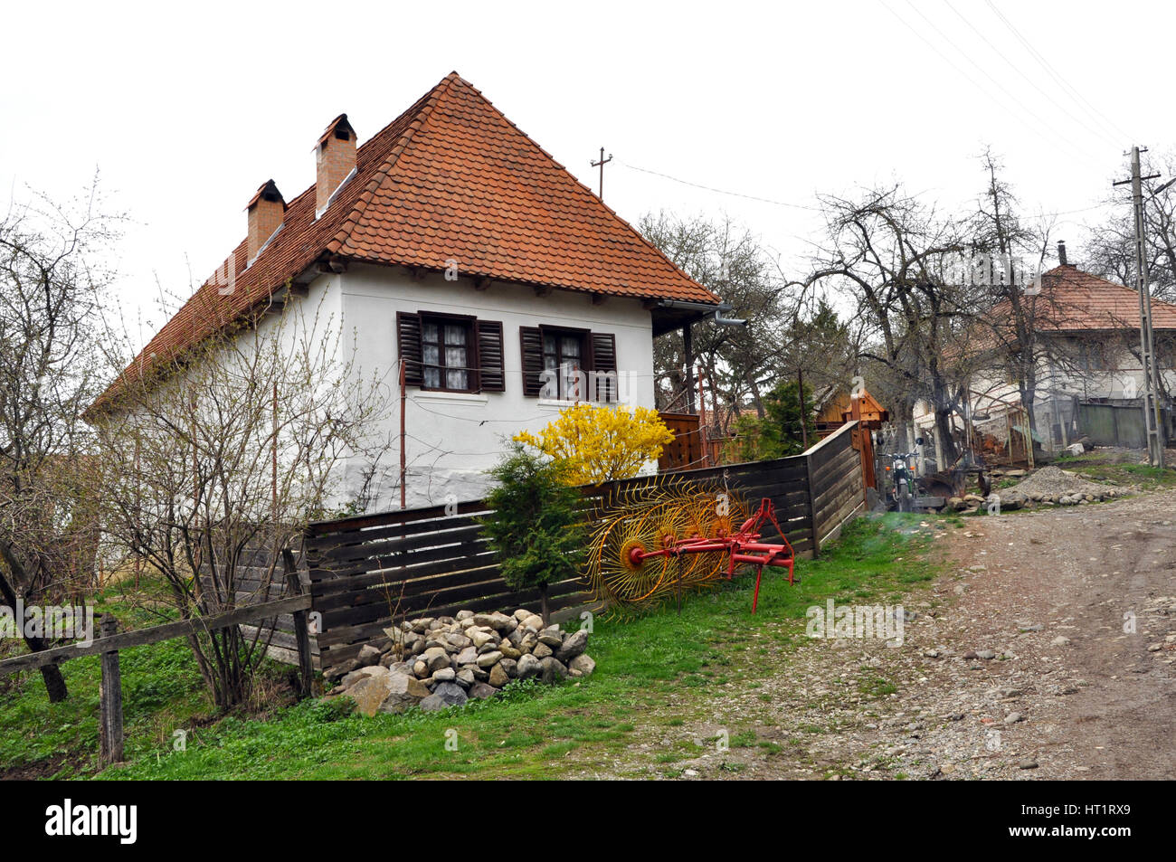 Landhaus in einem siebenbürgischen Dorf Stockfoto