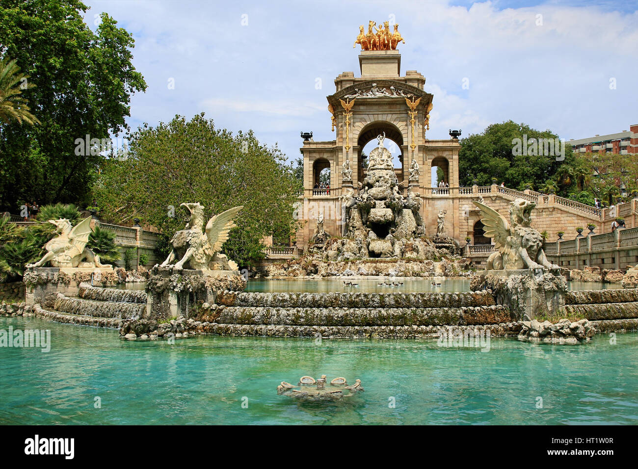 Sightseeing in Barcelona in Spanien Stockfoto