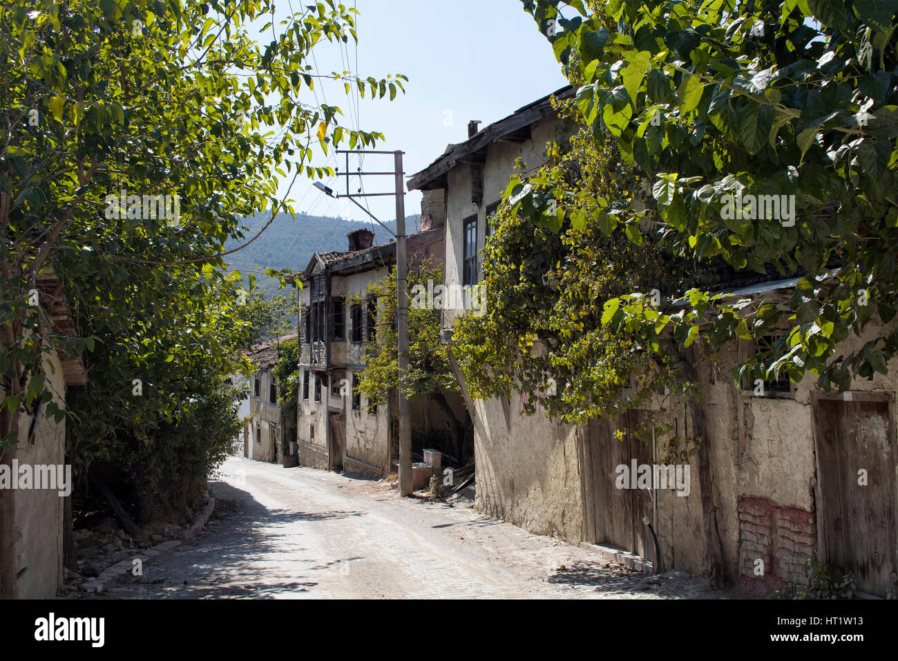 Traditionelle, alte und historische anatolischen Haus in Tarakli. Es ist ein historischer Stadtteil im Nordwesten der Türkei. Es ist von Wald umgeben und befindet sich eine Stockfoto