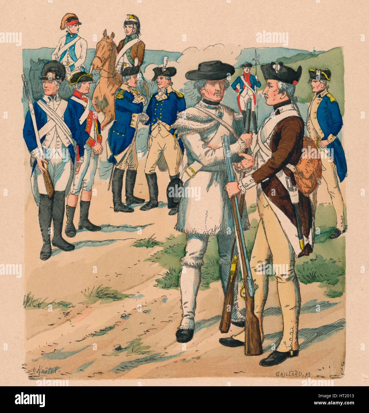 Vereinigte Staaten von Nord-Amerika, 1775-1783. Künstler: Claude Ferdinand Gaillard Stockfoto