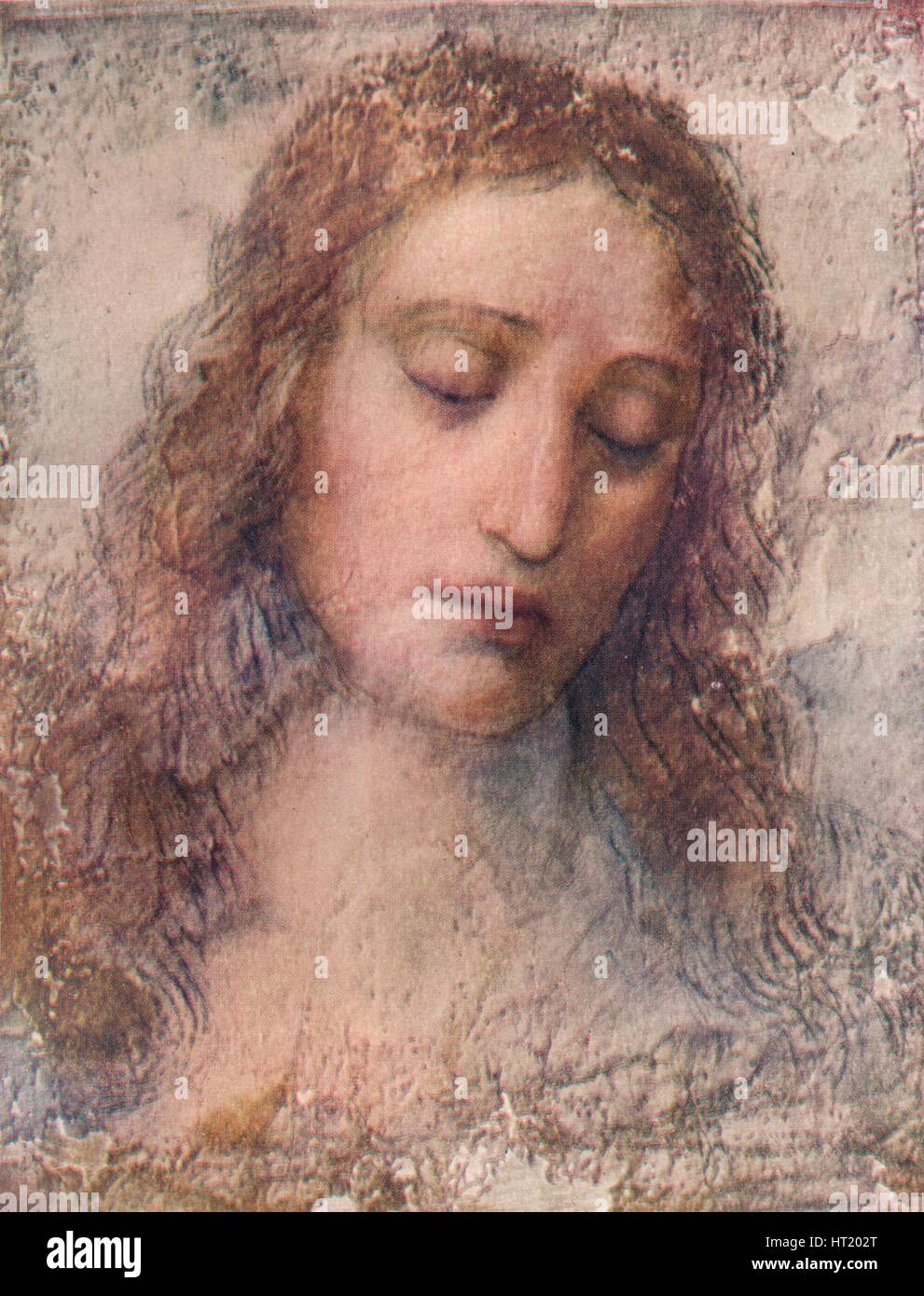 Studie für das Haupt Christi für das letzte Abendmahl, c1495, (1911). Künstler: Leonardo da Vinci Stockfoto