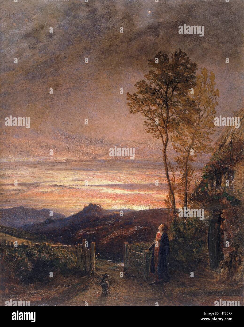 "Der Aufgang der Feldlerche", 1839-1840. Künstler: Samuel Palmer. Stockfoto