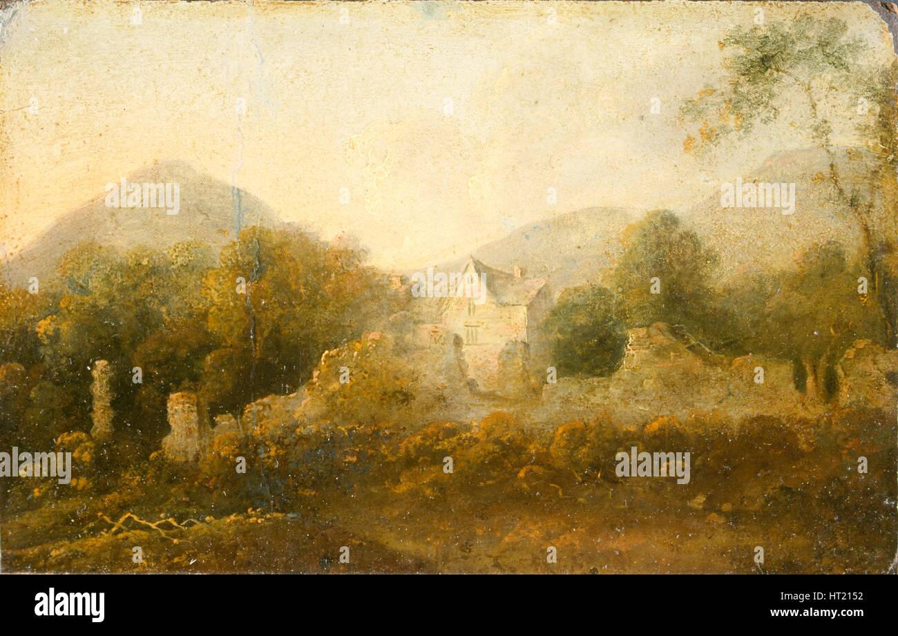 "Landschaft mit einem Häuschen", 1733-1782. Künstler: Richard Wilson. Stockfoto