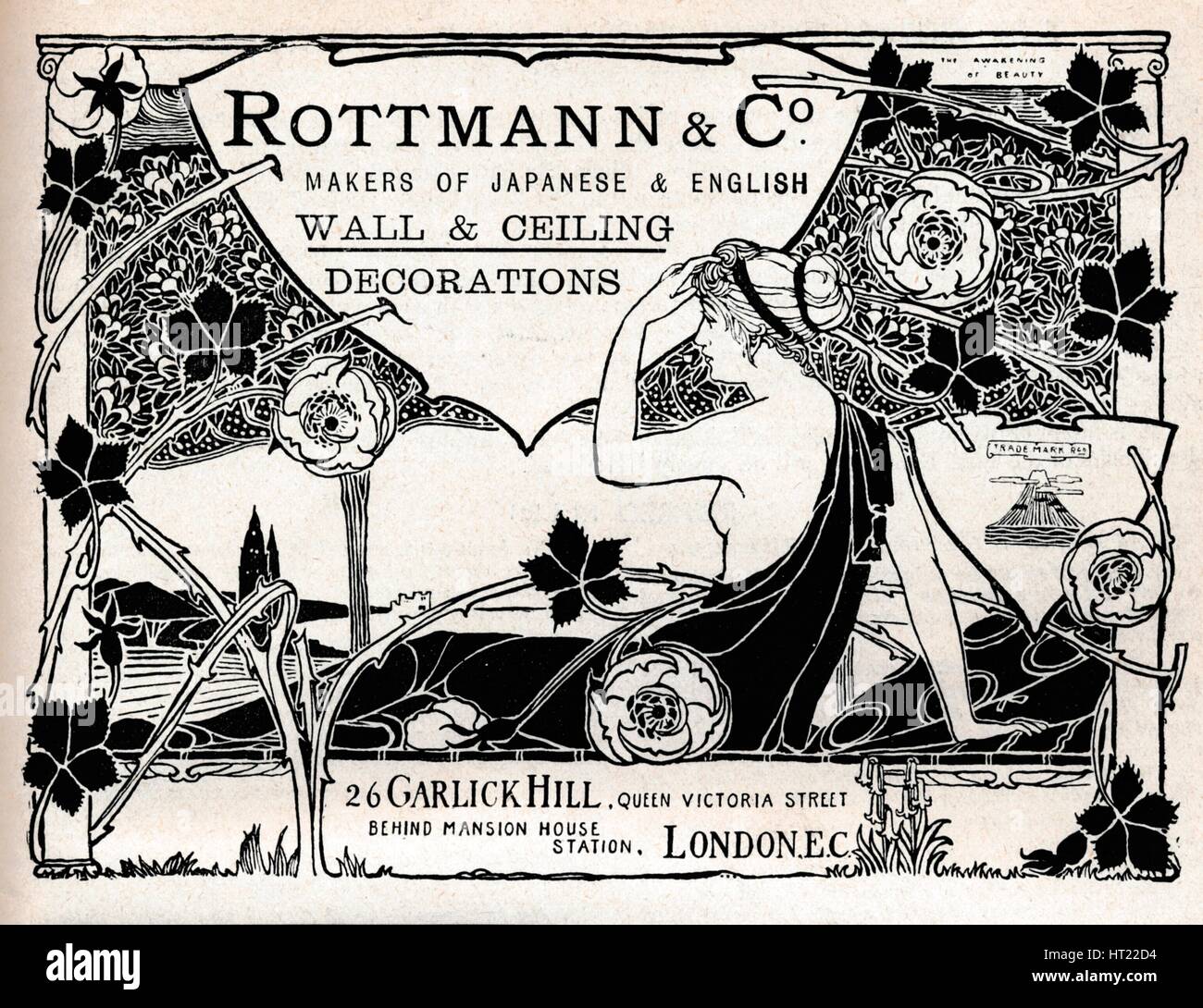 "Rottmann & Co., Macher des japanischen & englische Wand & Deckendekorationen", 1897. Künstler: unbekannt. Stockfoto