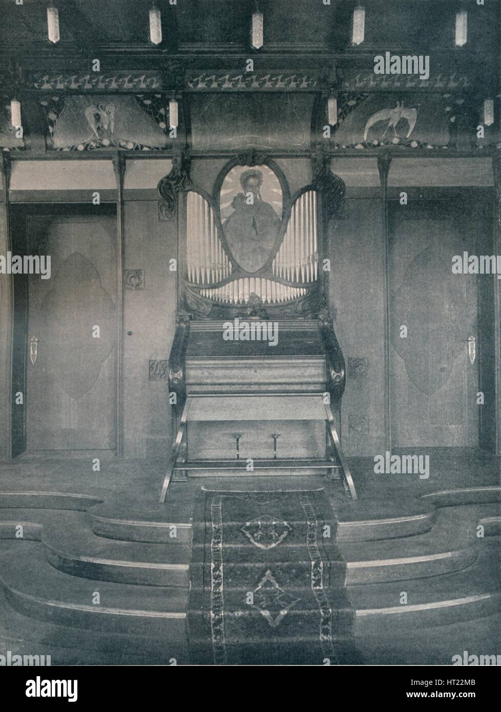 "Dekorationen für ein Musikzimmer von Fritz Erler", c1899. Künstler: unbekannt. Stockfoto