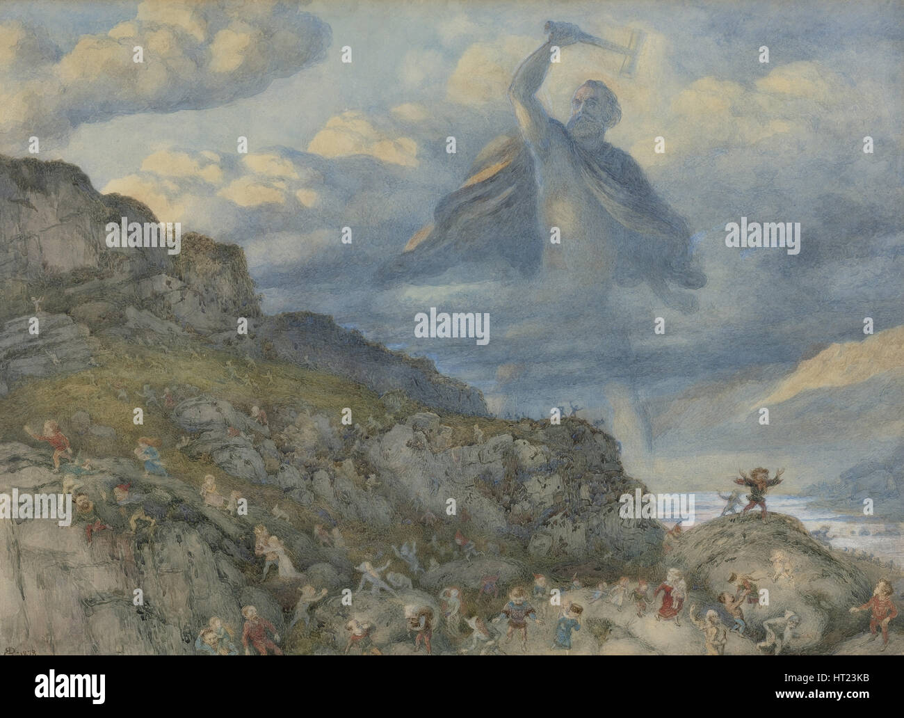 Thor und die Zwerge, 1878. Künstler: Doyle, Richard (1824-1883) Stockfoto