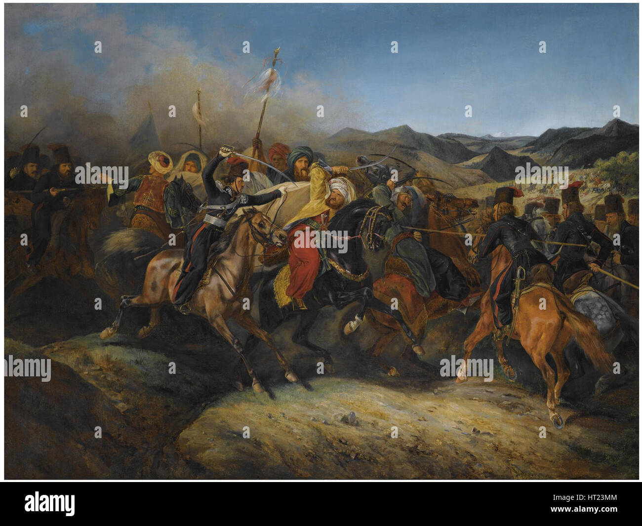 Eine Szene aus dem russisch-türkischen Krieg. Künstler: Vernet, Horace, (Kreis von) Stockfoto