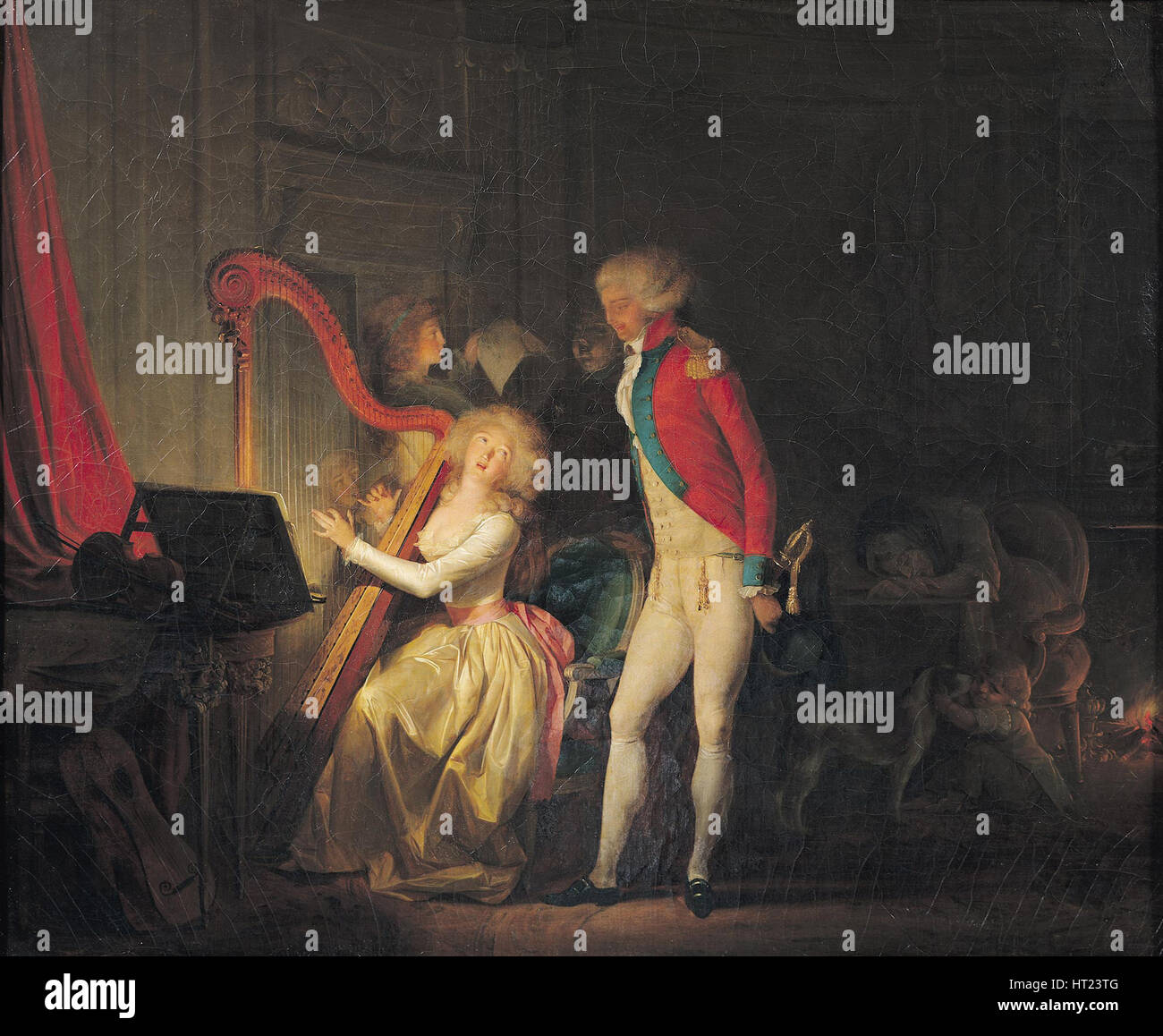 Das improvisierte Konzert oder den Preis der Harmonie, 1790. Künstler: Boilly, Louis-Léopold (1761-1845) Stockfoto