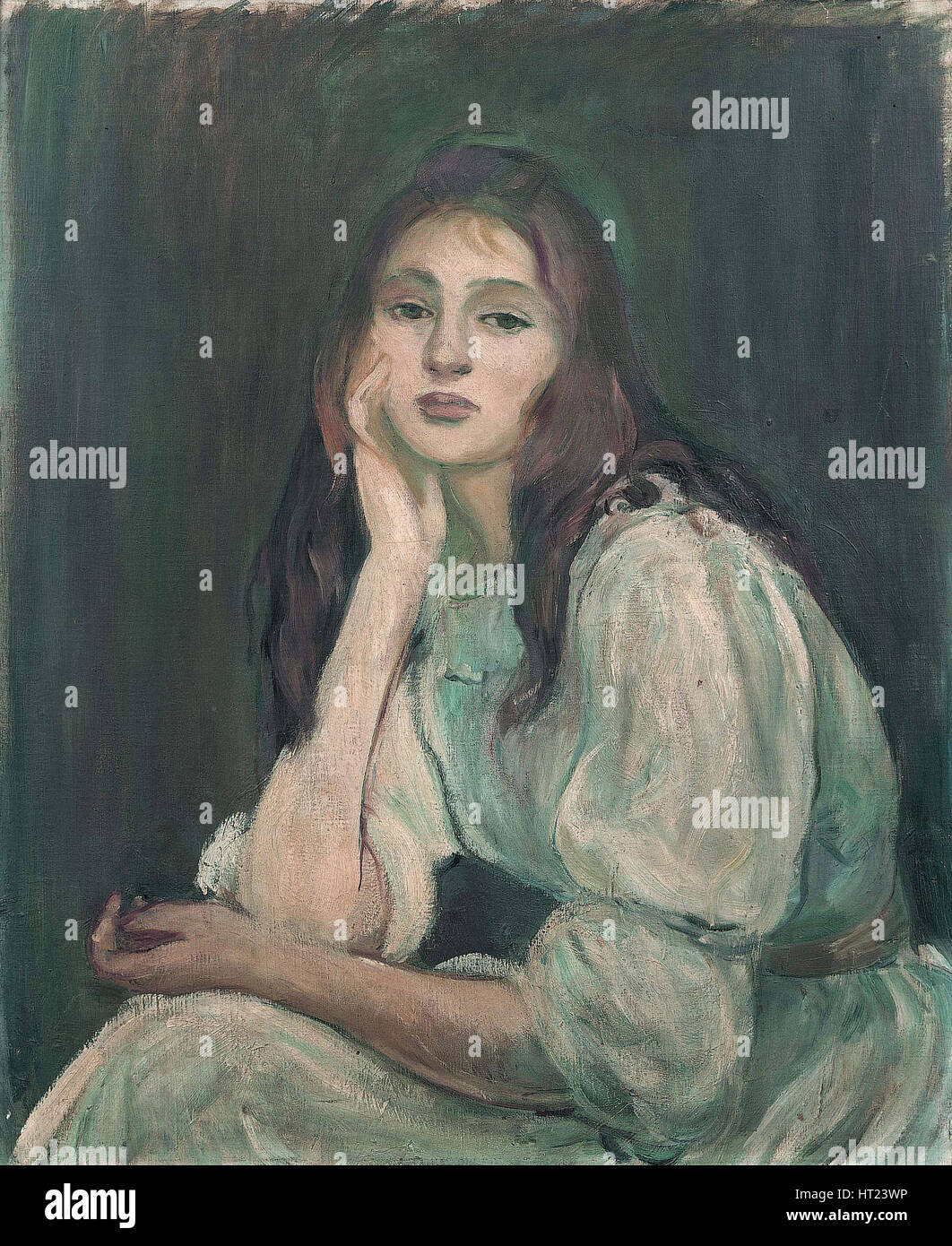 Julie Daydreaming (Julie Rêveuse), 1894. Künstler: Morisot, Berthe (1841-1895) Stockfoto