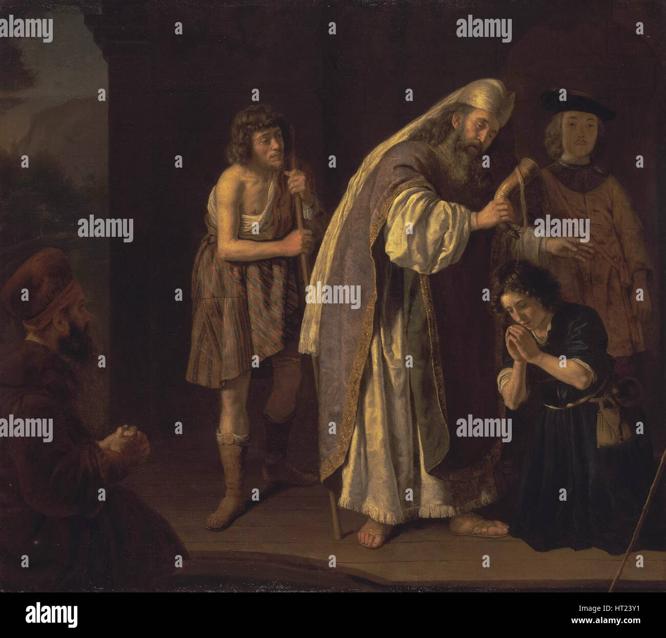Die Salbung Davids, c. 1645. Künstler: Sieger, Jan (1619-nach 1676) Stockfoto