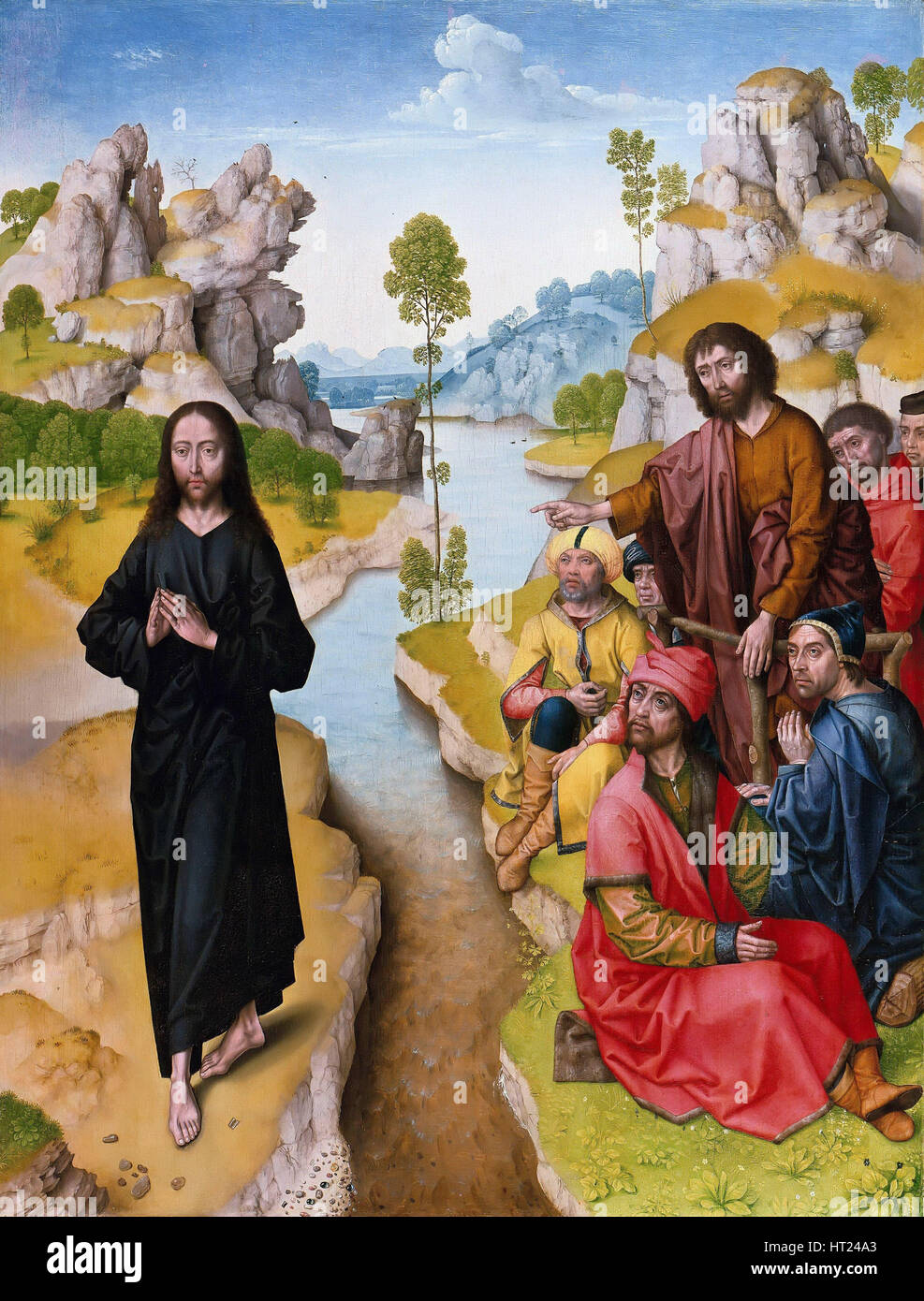 Saint John des Täufers Predigt, 15. Jahrhundert. Künstler: Kämpfe, Dirk, (Workshop) Stockfoto
