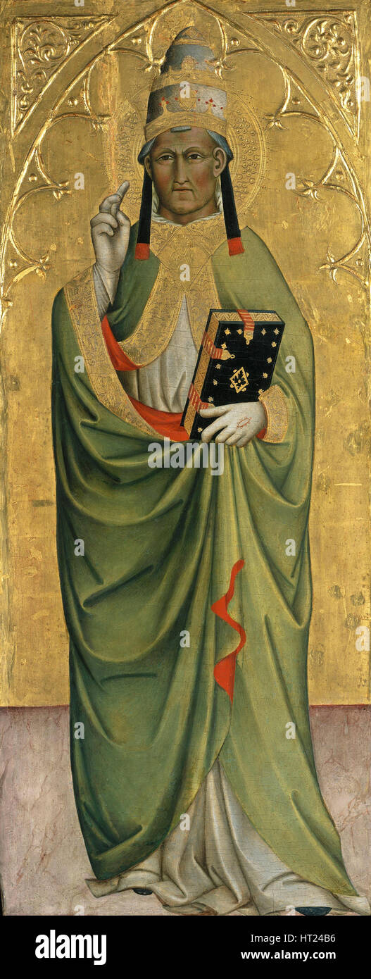 Heiliger Papst, ca 1400. Künstler: Cennini, Cennino d ' Andrea (c. 1360-c. 1440) Stockfoto