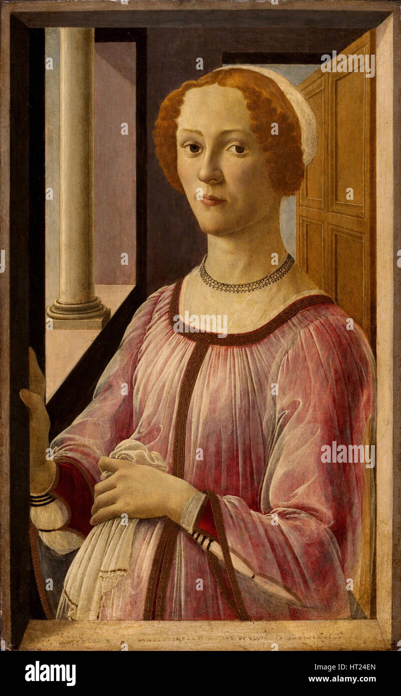 Porträt von Smeralda Bandinelli, ca 1475. Künstler: Botticelli, Sandro (1445-1510) Stockfoto
