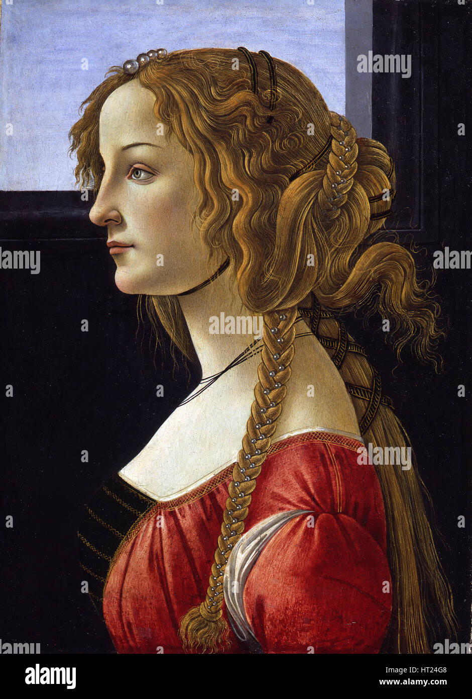 Profilbildnis einer jungen Frau (Simonetta Vespucci), ca 1476. Künstler: Botticelli, Sandro (1445-1510) Stockfoto