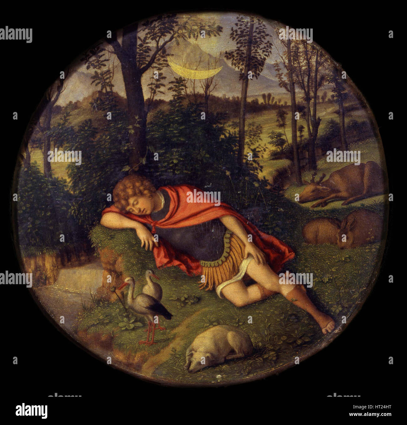 Schlafen Endymion, 1505-1508. Künstler: Cima da Conegliano, Giovanni Battista (ca. 1459-1517) Stockfoto