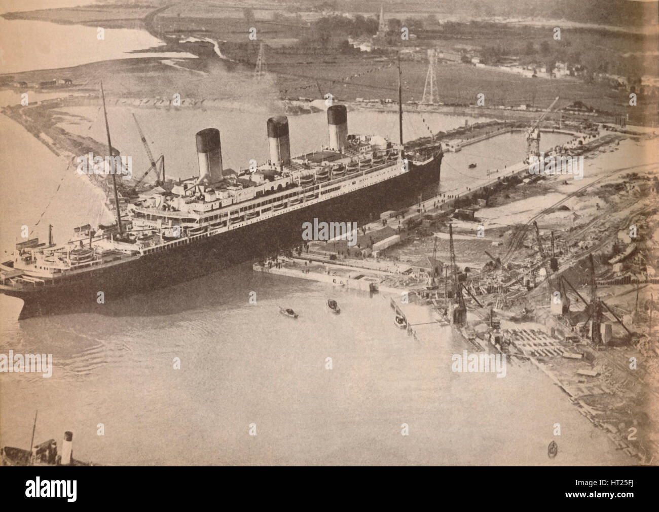 "Die White Star Liner majestätisch in der weltweit größten Graving Dock an Southampton", c1934, (19 Künstler: unbekannt. Stockfoto