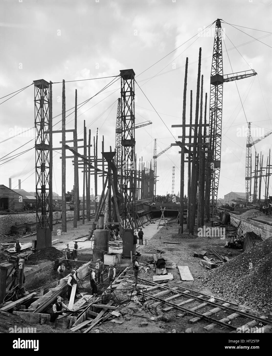 Furness Shipbuilding Yard, Billingham, Stockton-on-Tees, November 1918. Künstler: H Bedford Lemere. Stockfoto