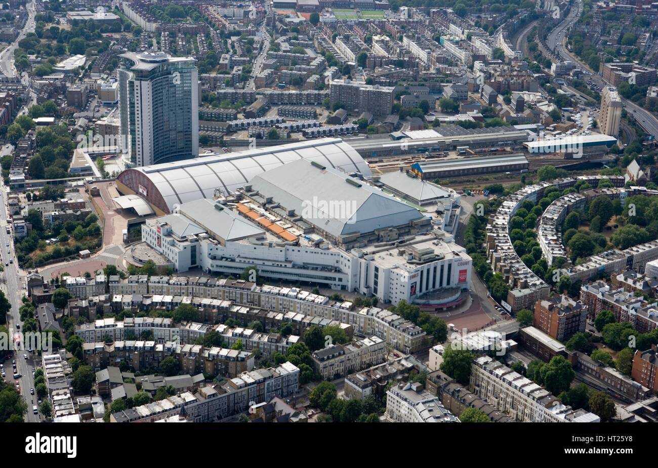 Luftaufnahme des Earls Court Exhibition Centre, London, 2006. Künstler: Historisches England Angestellter Fotograf. Stockfoto