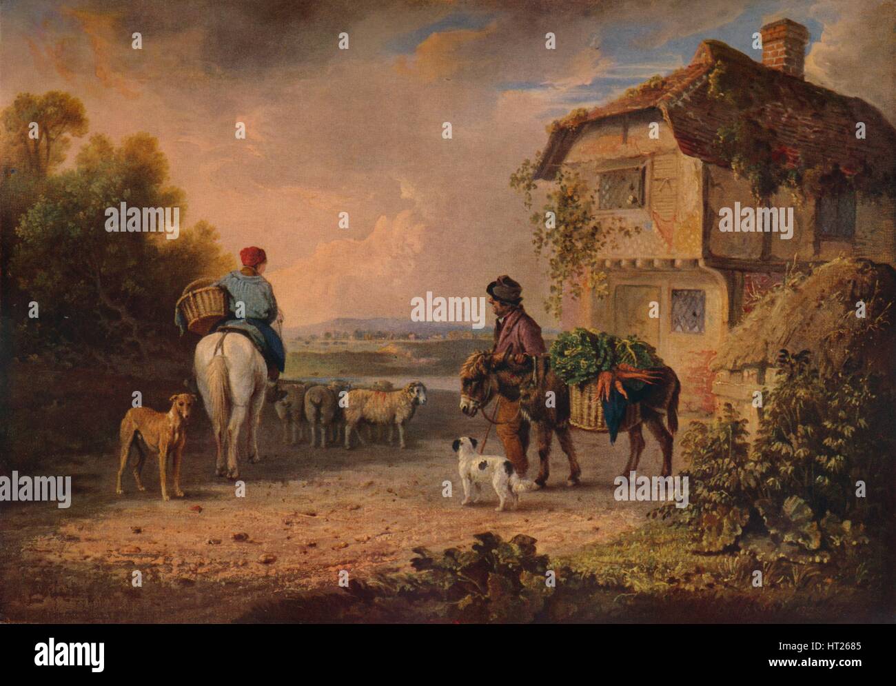 "Startschuss zum Markt", 1828. Künstler: Edmund Bristow. Stockfoto