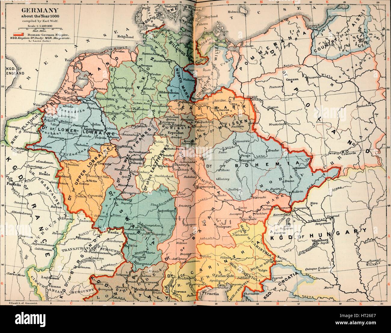 "Deutschland über das Jahr 1000", c1906, (1907). Künstler: Karl Wolf. Stockfoto