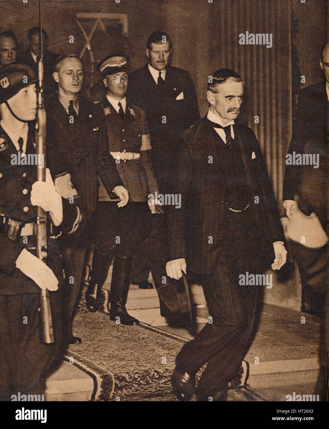 "Das Treffen in Berchtesgaden", 1938, (1938). Künstler: unbekannt. Stockfoto