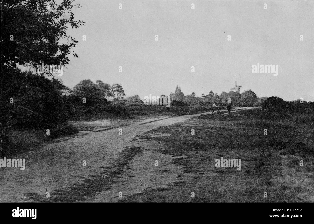 "Wimbledon Common und die Windmühle", 1900, (1912). Künstler: unbekannt. Stockfoto