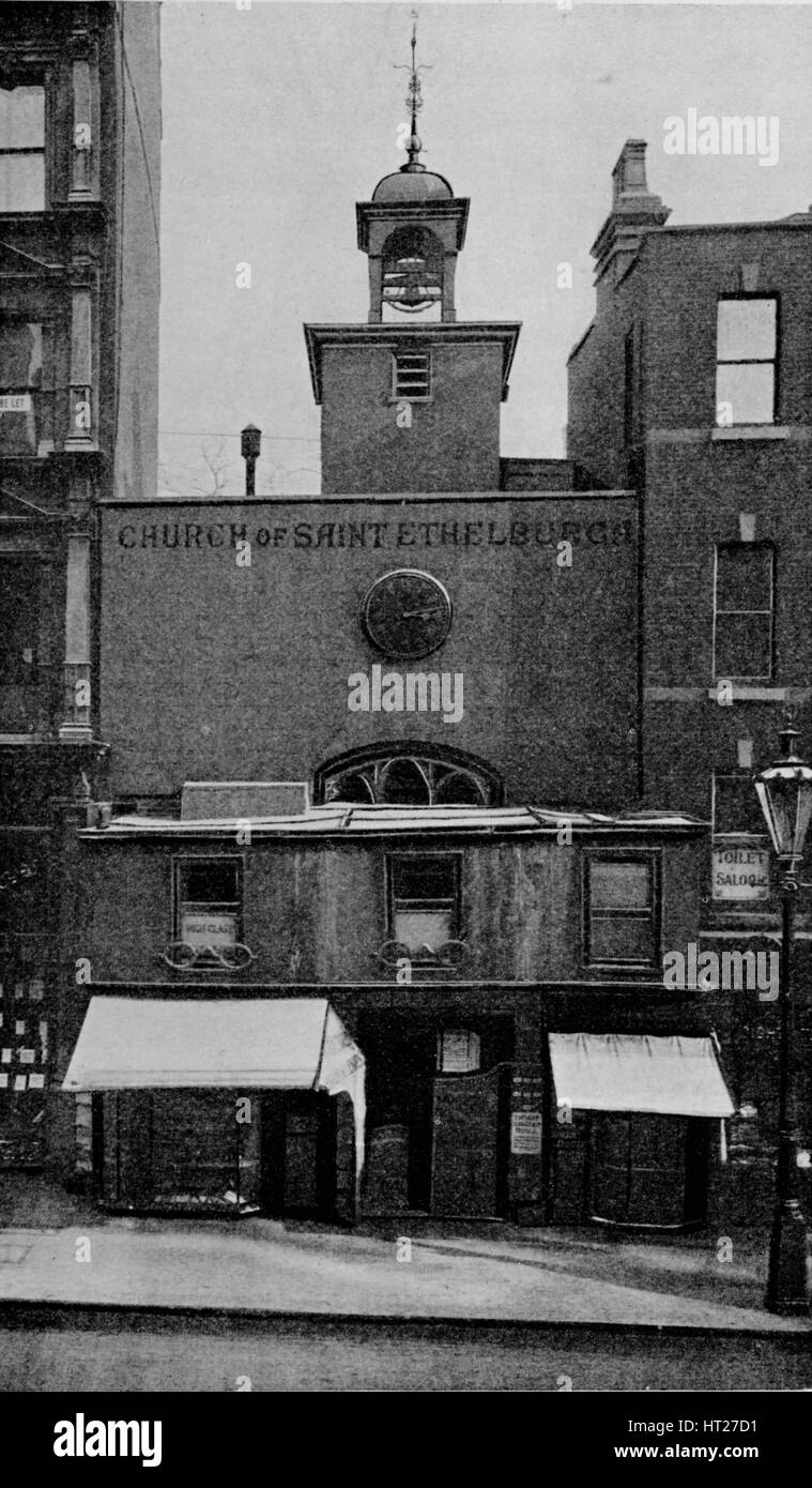 Kirche St Ethelburga, Bishopsgate, City of London, c1905 (1906). Künstler: Photochrom Co Ltd aus London. Stockfoto