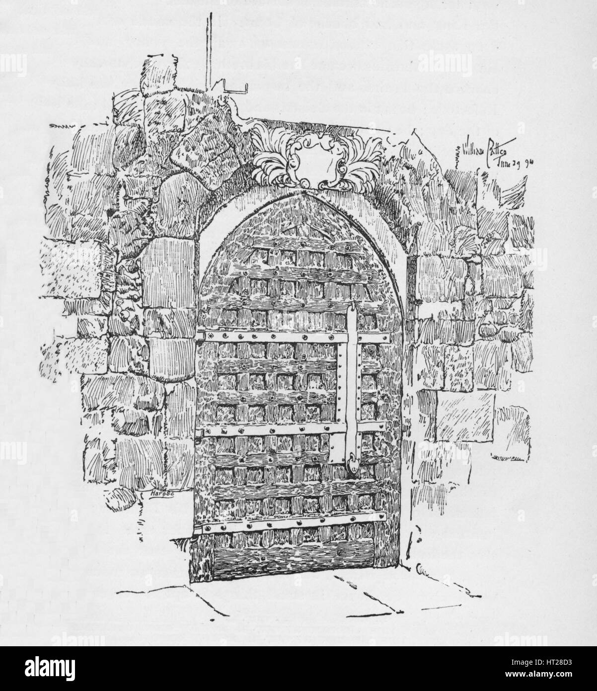 "Tür zur Kapelle von Edward den Bekenner; Jetzt Hostienbehälter Office', c1897. Künstler: William Patten. Stockfoto