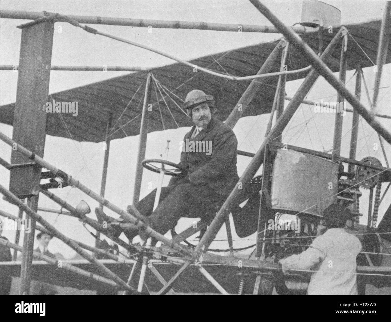 Samuel Franklin Cody, US-amerikanischer Flugpionier, 1913 (1934). Künstler: Flug Foto geteilt. Stockfoto