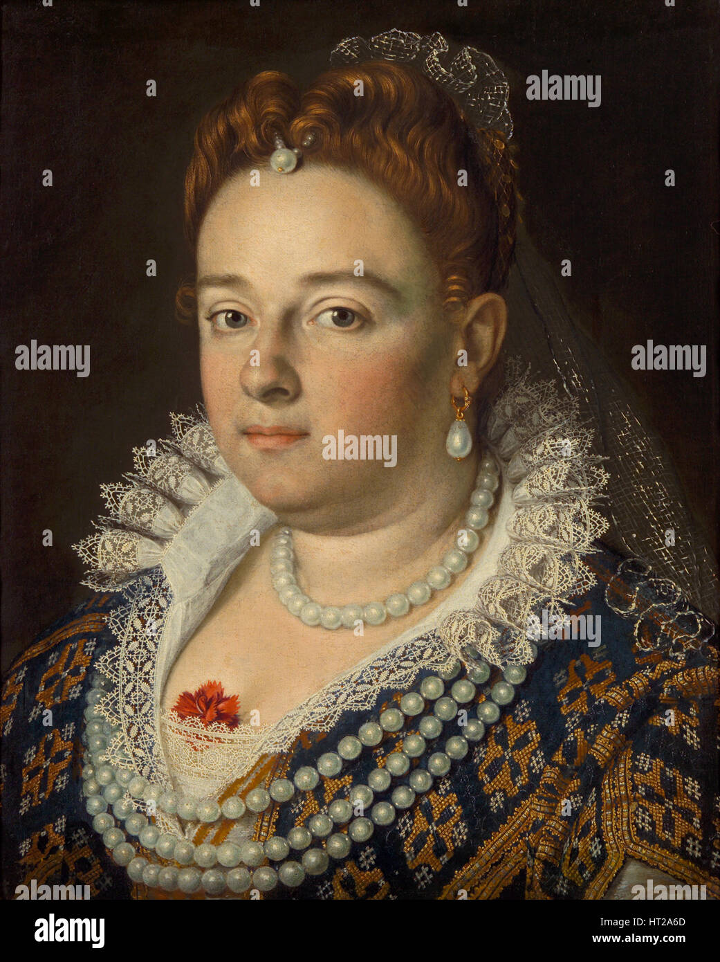 Porträt von Bianca Cappello (1548-1587), Großherzogin der Toskana, 1585-1586. Künstler: Pulzone, Scipione (1550-1598) Stockfoto
