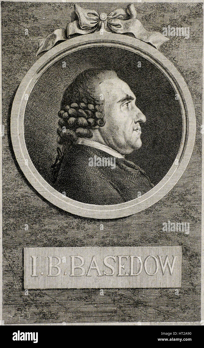 Johann Bernhard Basedow (1724-1790), 1773. Künstler: Chodowiecki, Daniel Nikolaus (1726-1801) Stockfoto