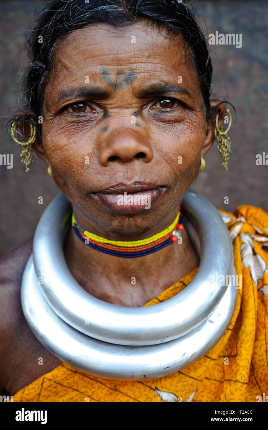 Frau aus dem Stamm Gadaba (Indien) Stockfoto