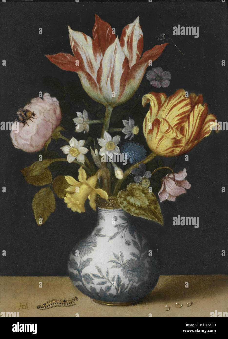 Stillleben mit Blumen in einer Vase von Wan-Li. Künstler: Bosschaert, Ambrosius, der ältere (1573-1621) Stockfoto