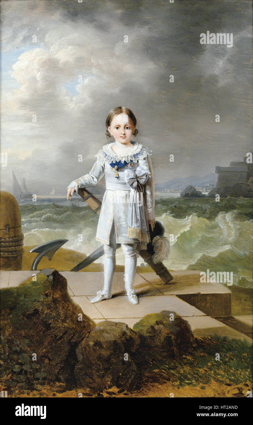 Porträt des Prinzen Napoléon Louis Bonaparte (1804-1831), c. 1810. Künstler: Kinson, François-Joseph (1770-1839) Stockfoto