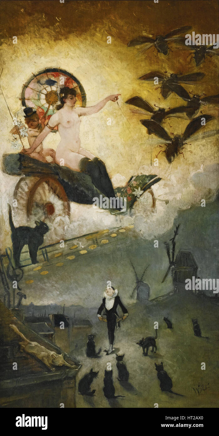 Abschied von der 19.Jahrhundert. Design für die Dekoration der Kabarett Veranstaltungsort Le Chat Noir in M Artist: willette Adolphe (1857-1926) Stockfoto