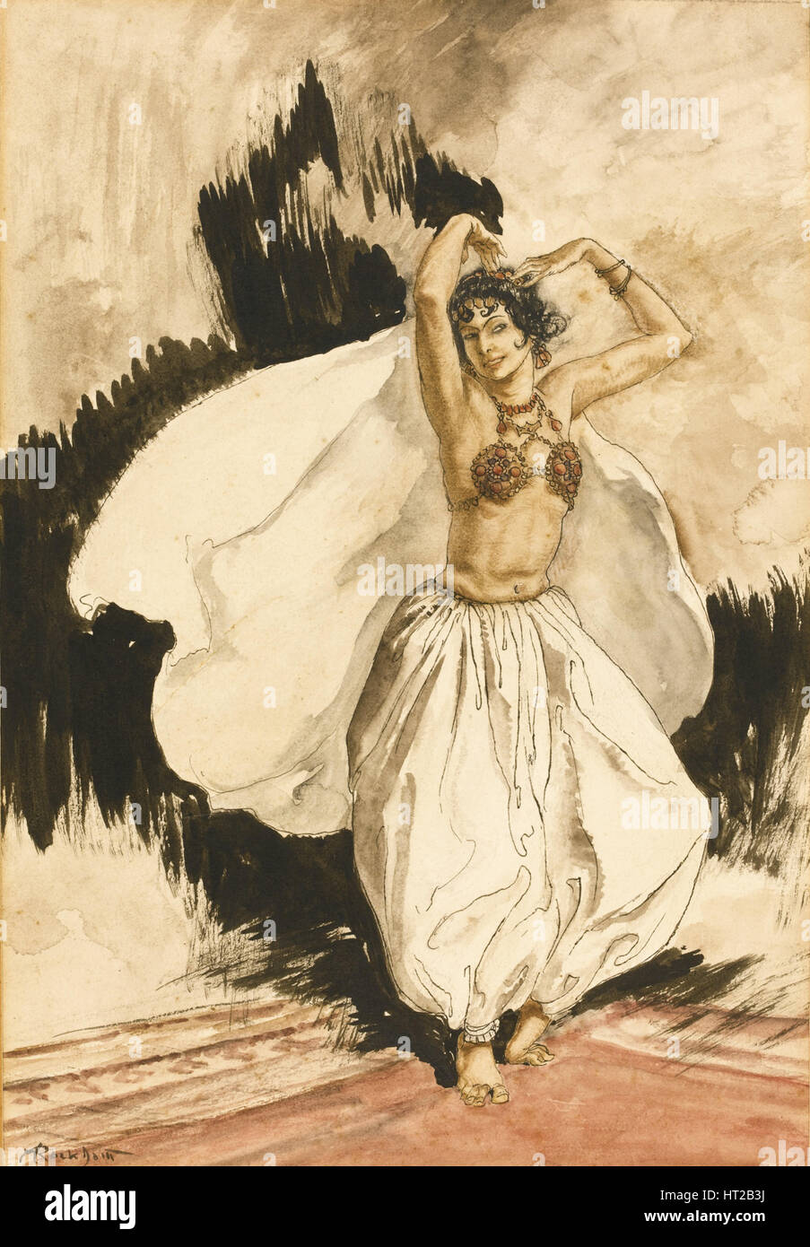 Anitra Tanz. Illustration für Peer Gynt von Henrik Ibsen. Künstler: Rackham, Arthur (1867-1939) Stockfoto