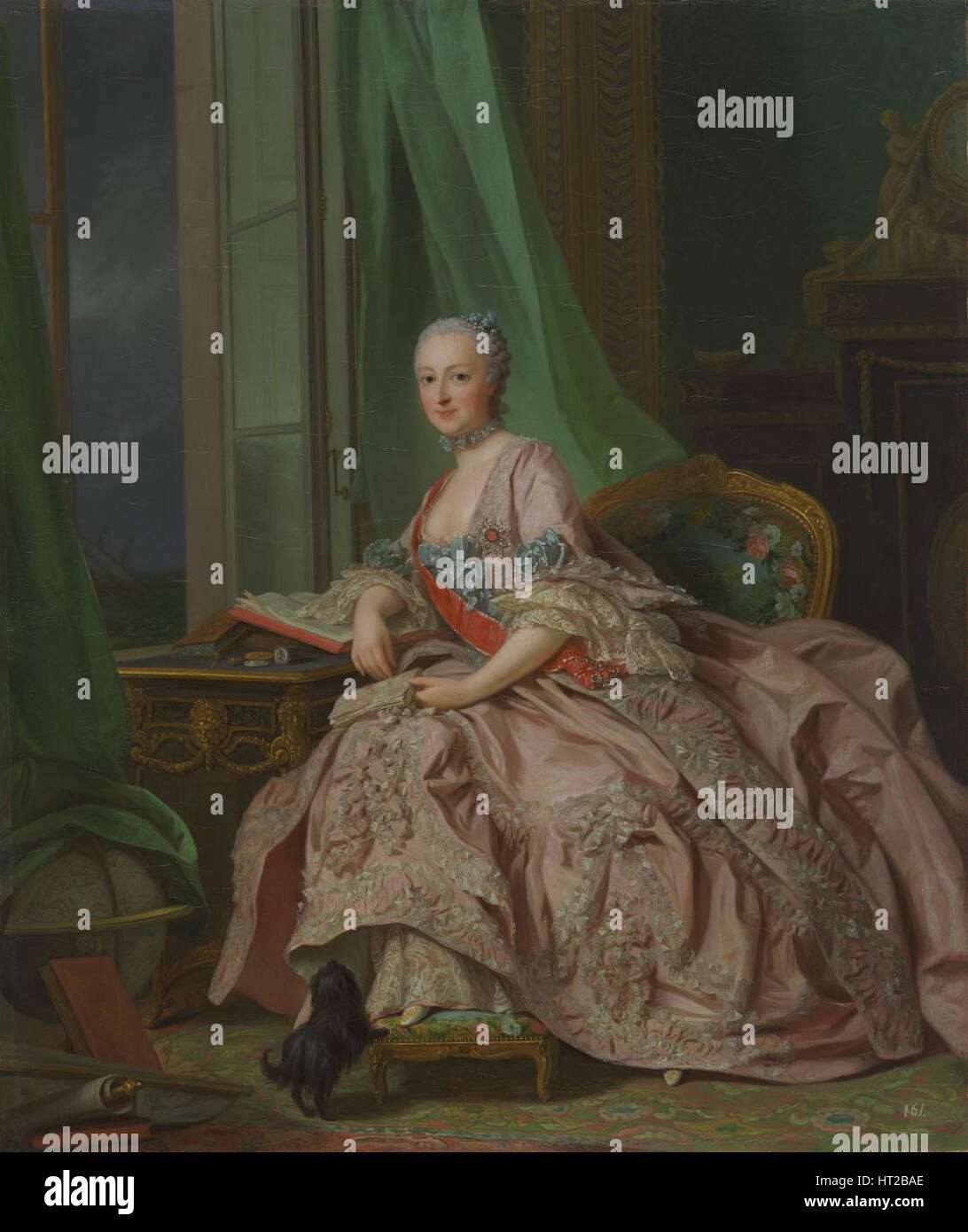 Anastasia Iwanowna, Princess of Hesse-Homburg (1700-1755), geborene Gräfin Trubetskaya, 1757. Artist: Roslin, Alexander (1718-1793) Stockfoto