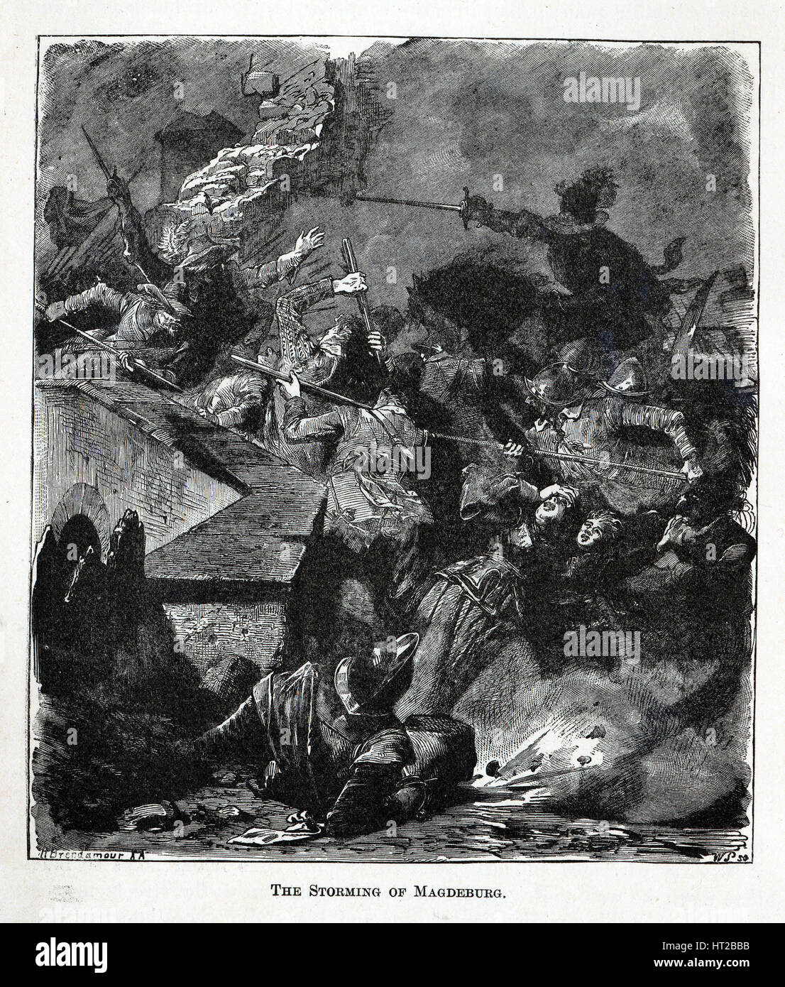 Die Erstürmung der Stadt Magdeburg, 1882. Künstler: Brend'amour, Richard (1831-1915) Stockfoto