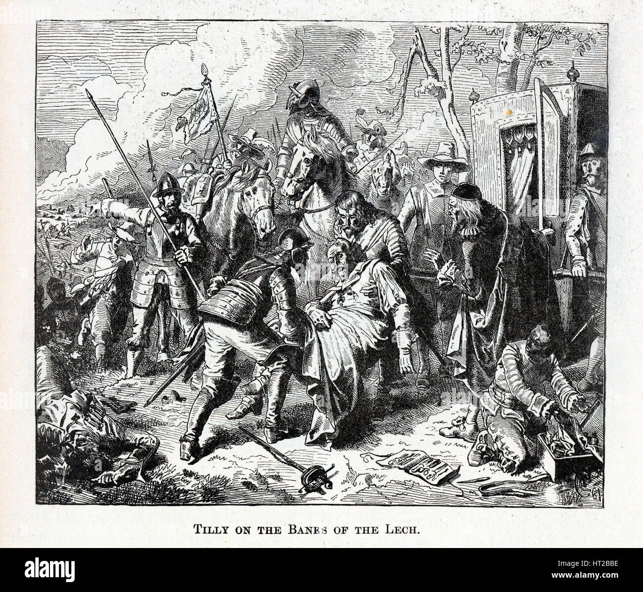 Tilly am Ufer des Lech, 1882. Künstler: anonym Stockfoto